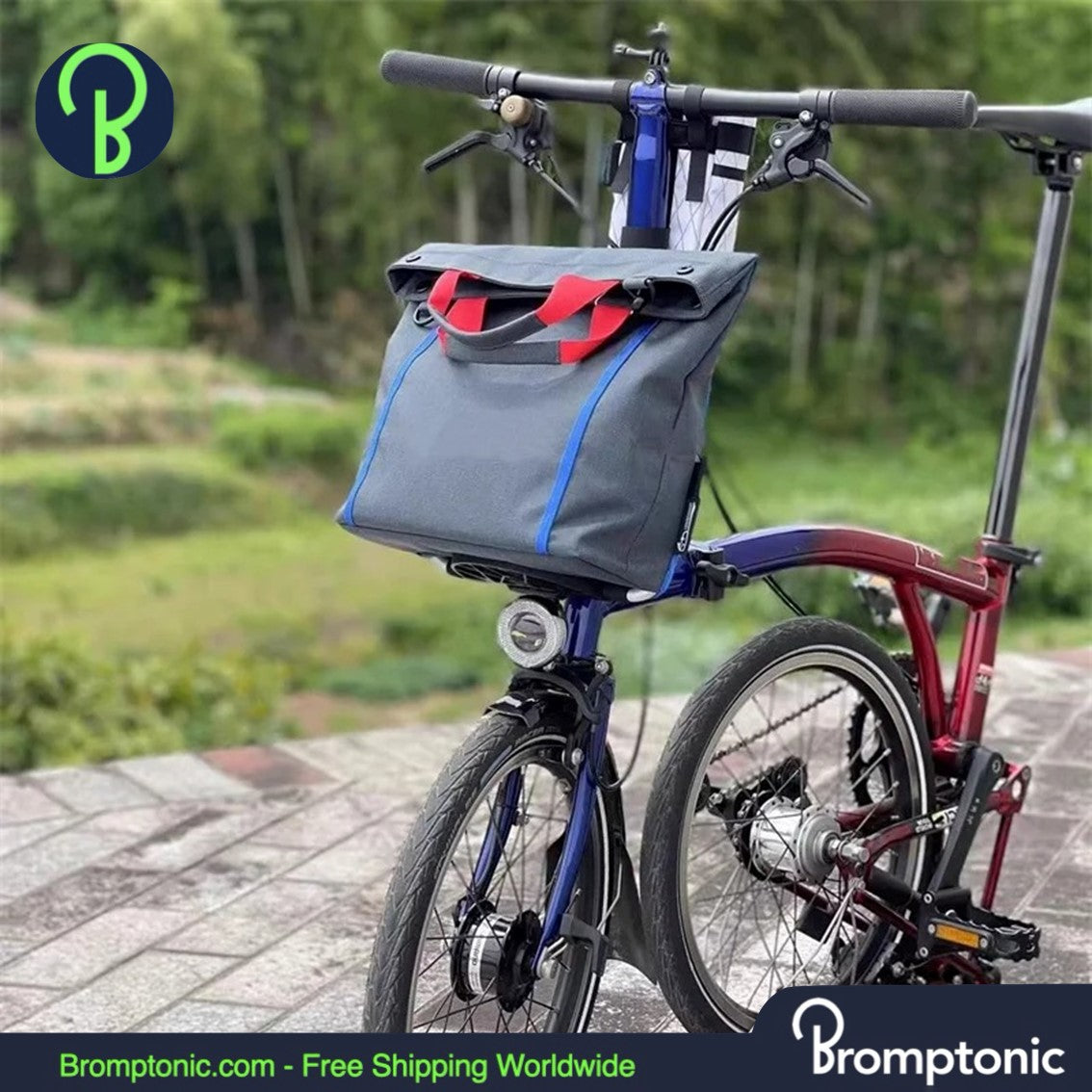 Brompton Front Mount Bag Bolsa de mano de lona con bastidor