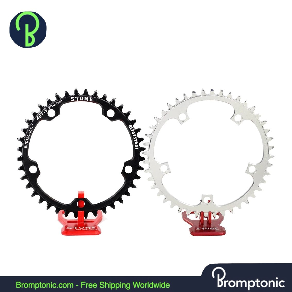 Brompton 130BCD 5-Bolt Chainring | CNC Aluminum Alloy | 38T-60T