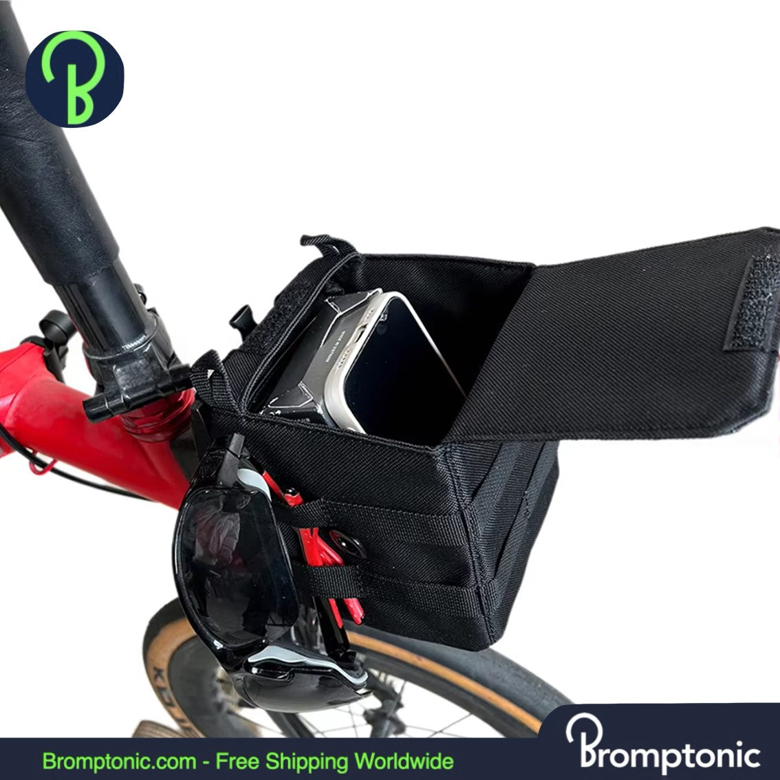 Brompton Compact Front Bag – Durable 1.6L Handlebar Storage