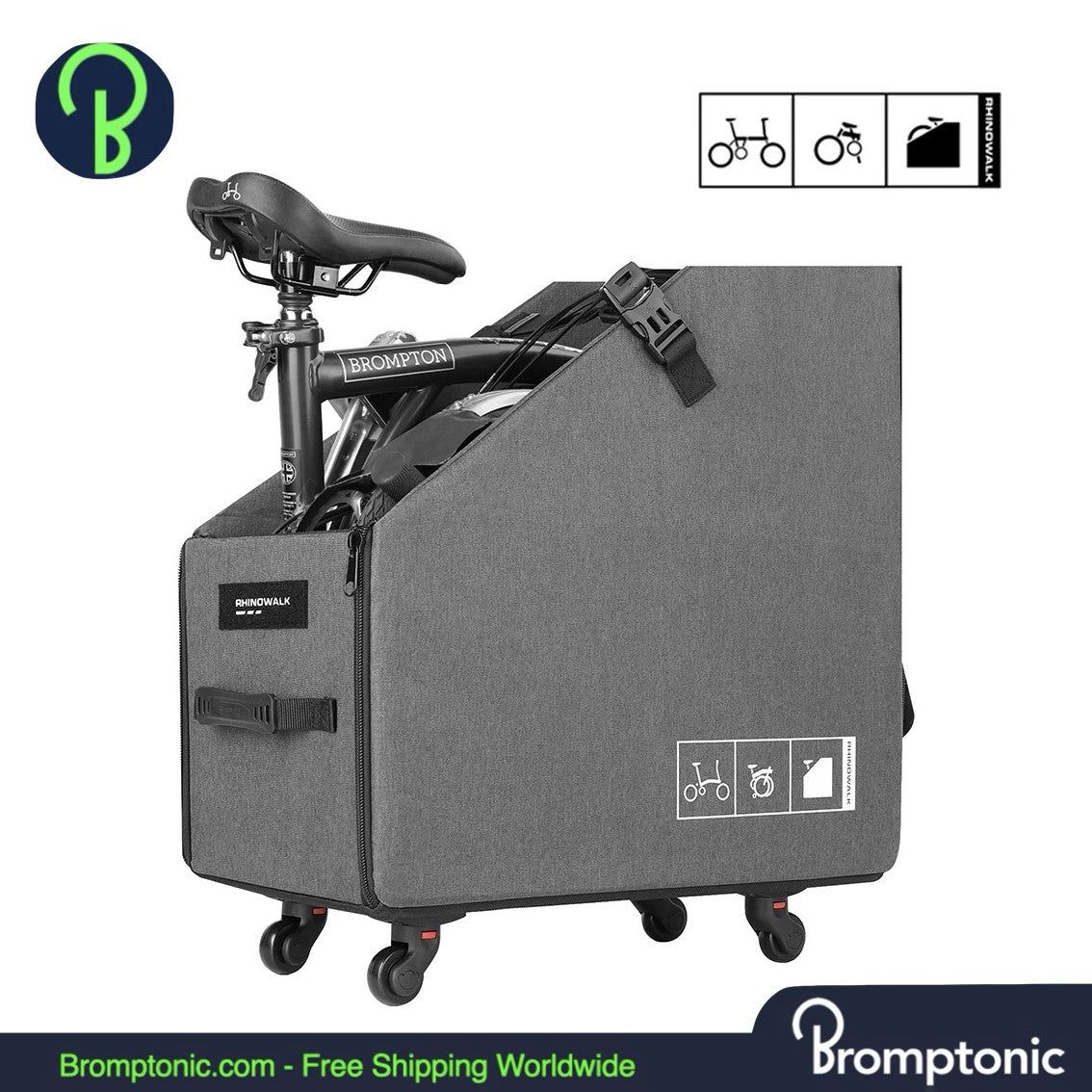 Brompton Folding Bike Storage Box With Quick Release Wheel