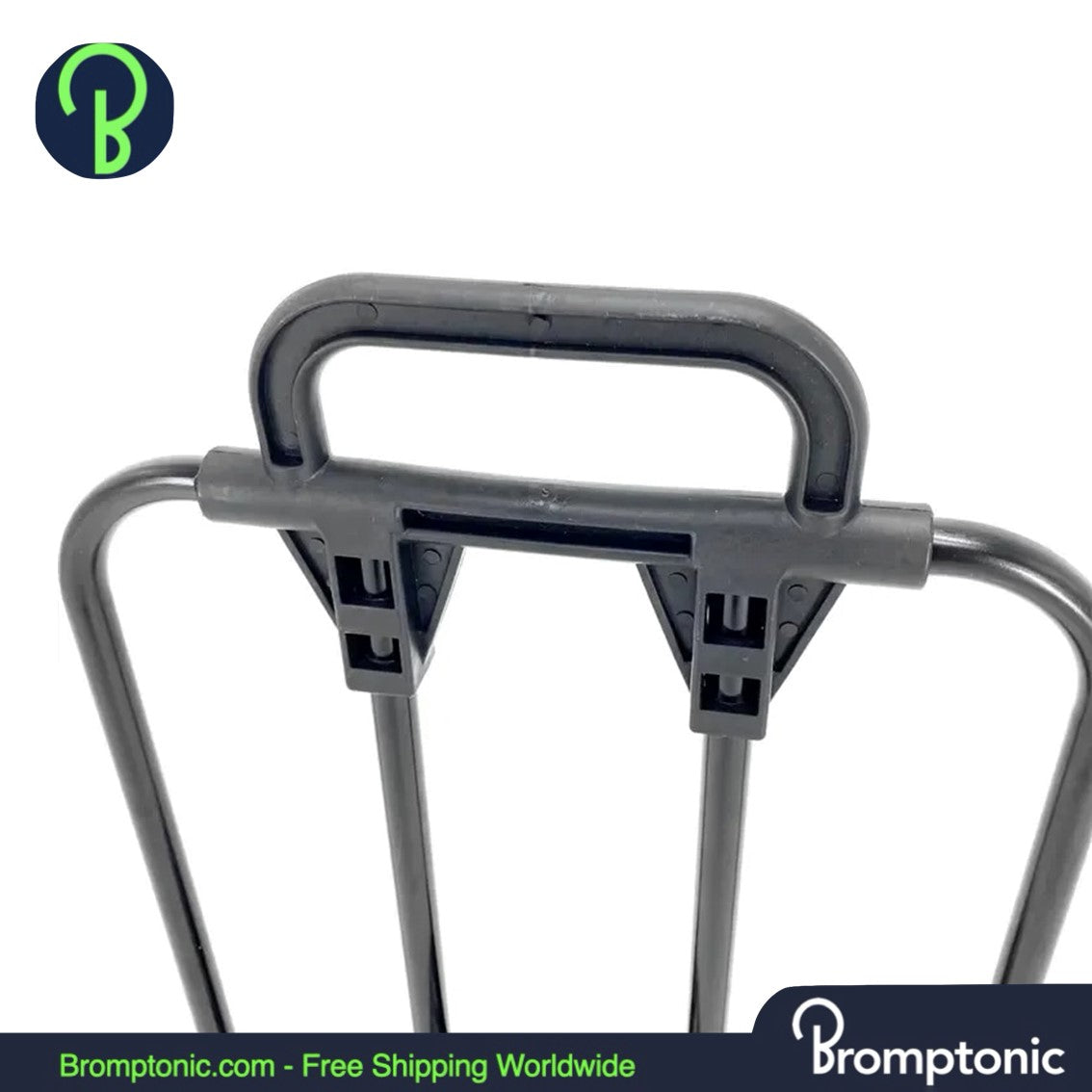 Portaequipaje delantero de aluminio Brompton con correas para bolsos y equipaje