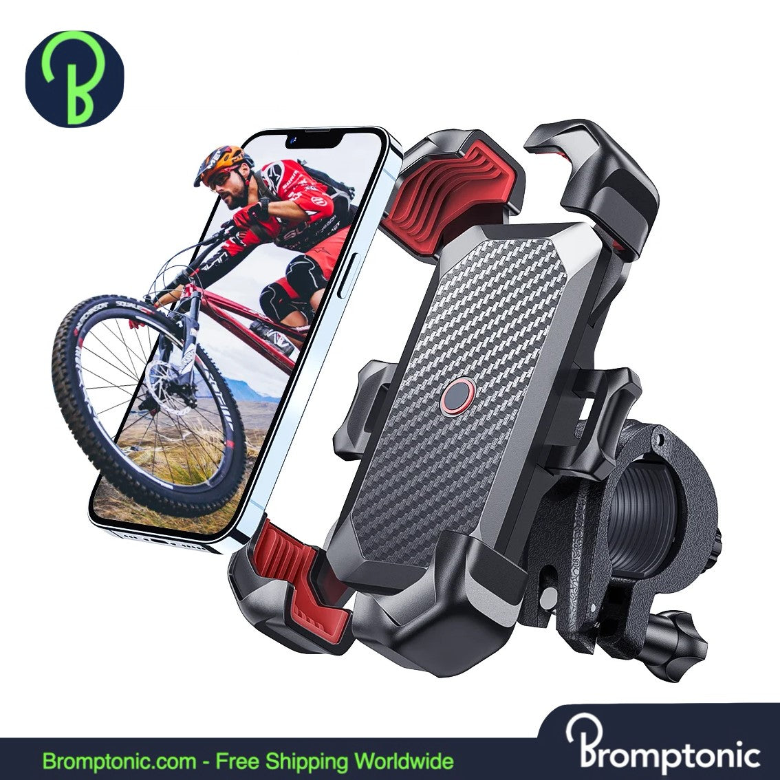 Bromptonic Supporto per telefono da bicicletta a 360° per biciclette Brompton