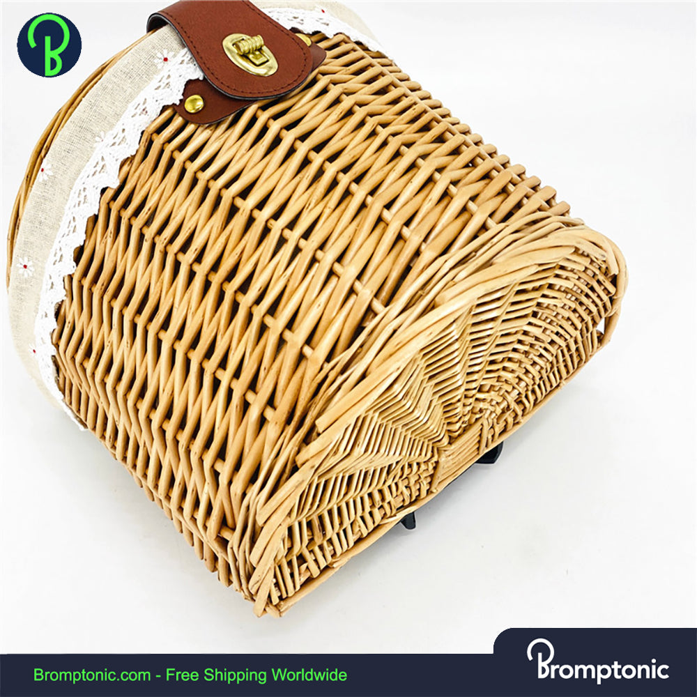 Brompton Rattan Wicker Grocery Basket